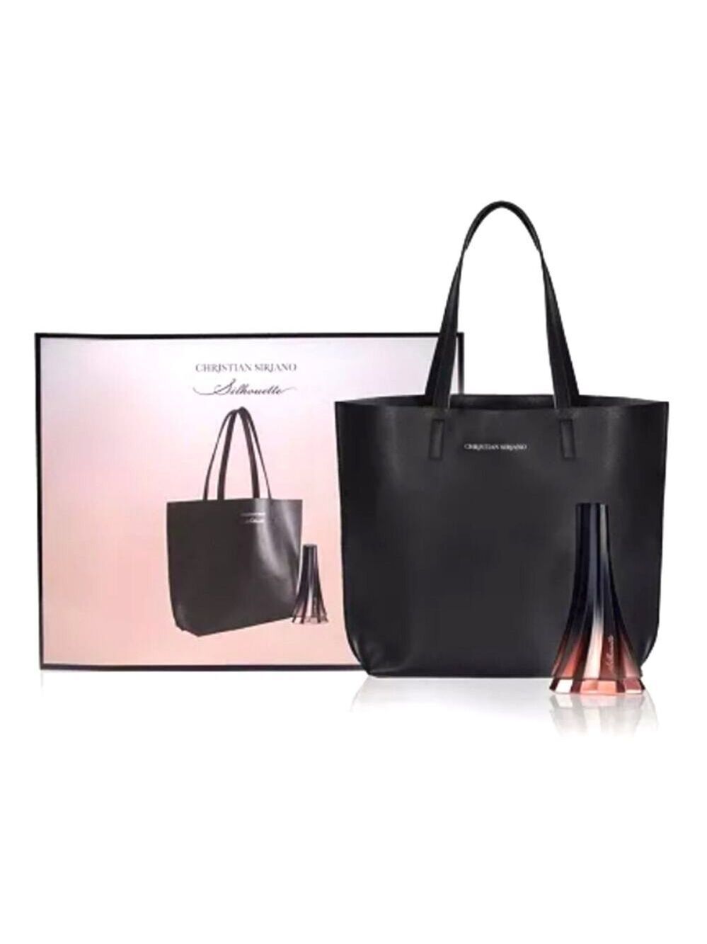 PERFUME & TOTE BAG SILHOUETTE WOMEN'S CHRISTIAN SIRIANO 2 PIECE GIFT SET NEW BOX